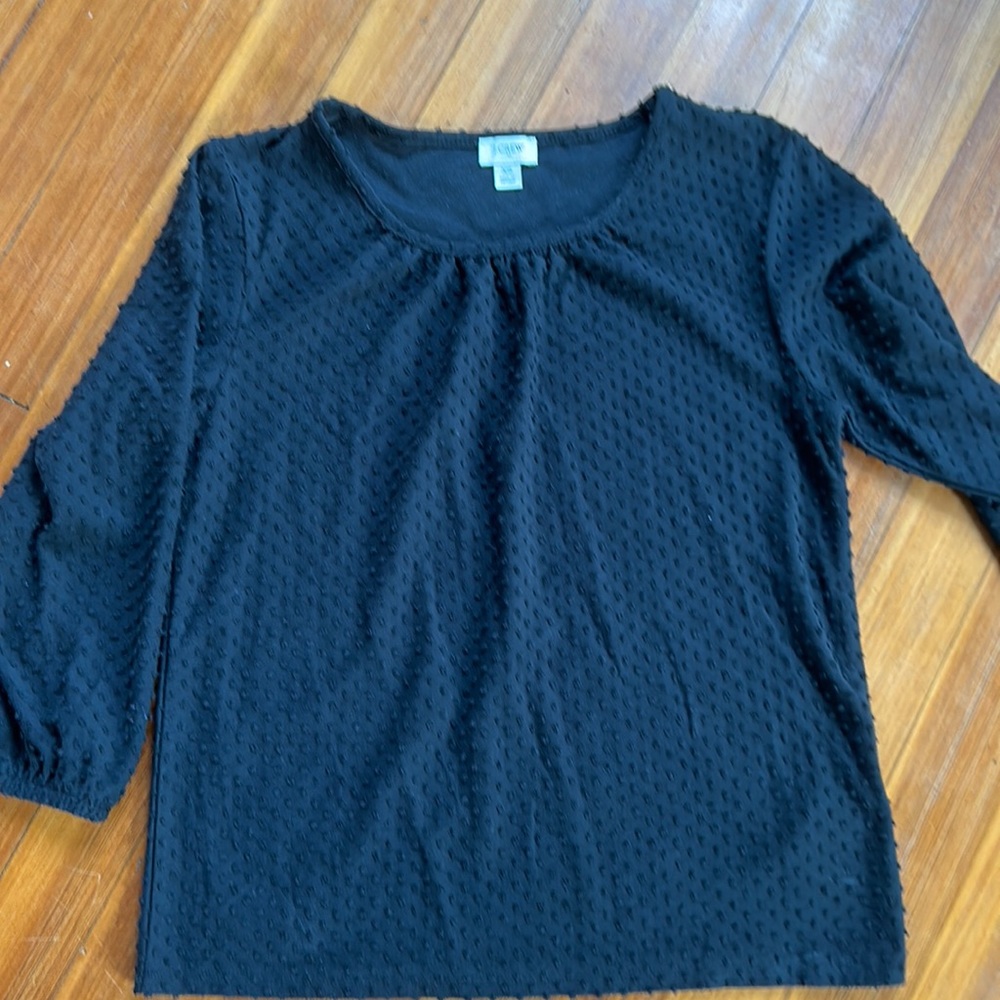 Worn Once JCrew Swiss dot long sleeve